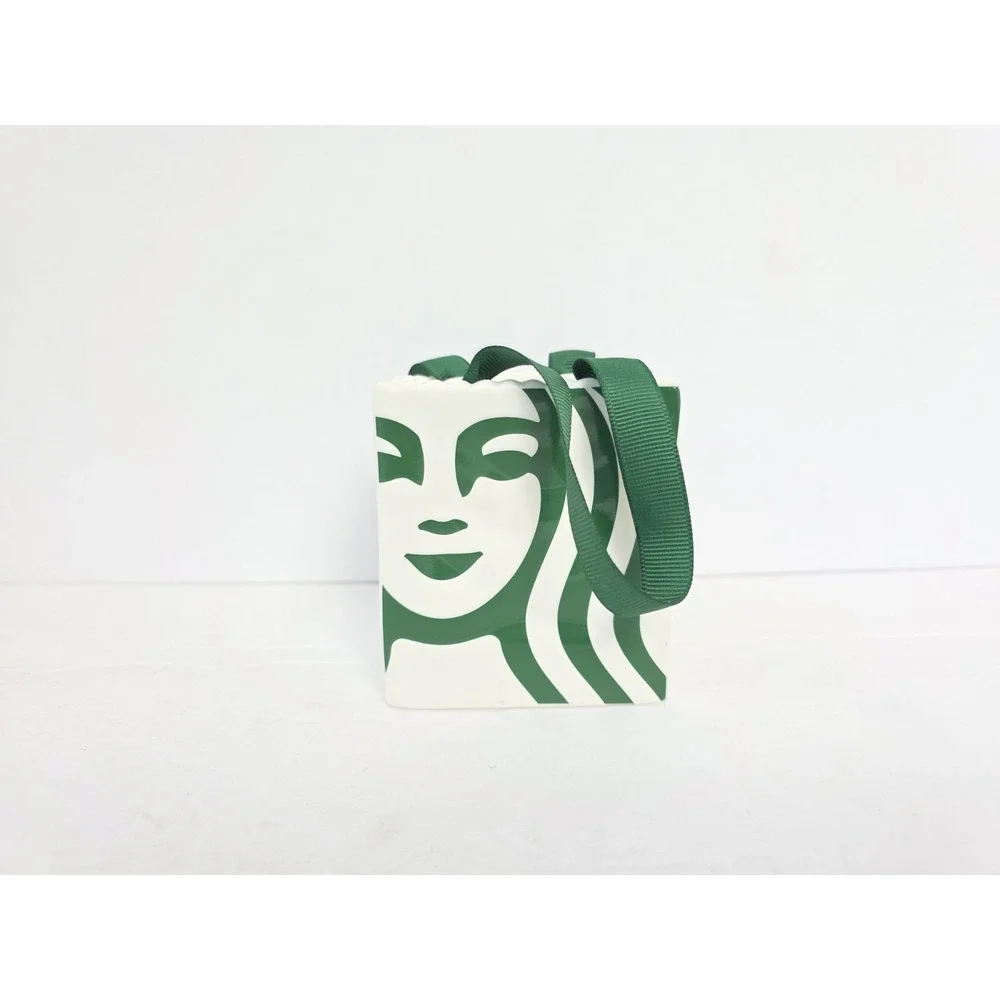 Starbucks ceramic gift bag‎ ornamnet decoration miniature mini 3